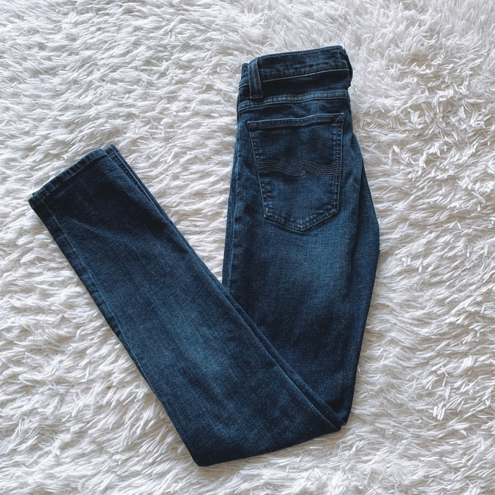 4/$25 Nudie Straight-Legged Dark Denim Jeans